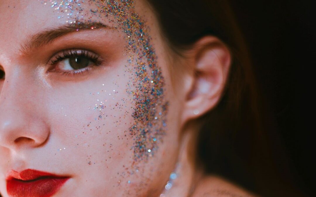 maquillaje con glitter