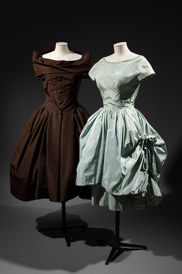 vestidos de fiesta de Bañenciaga y Christian Dior